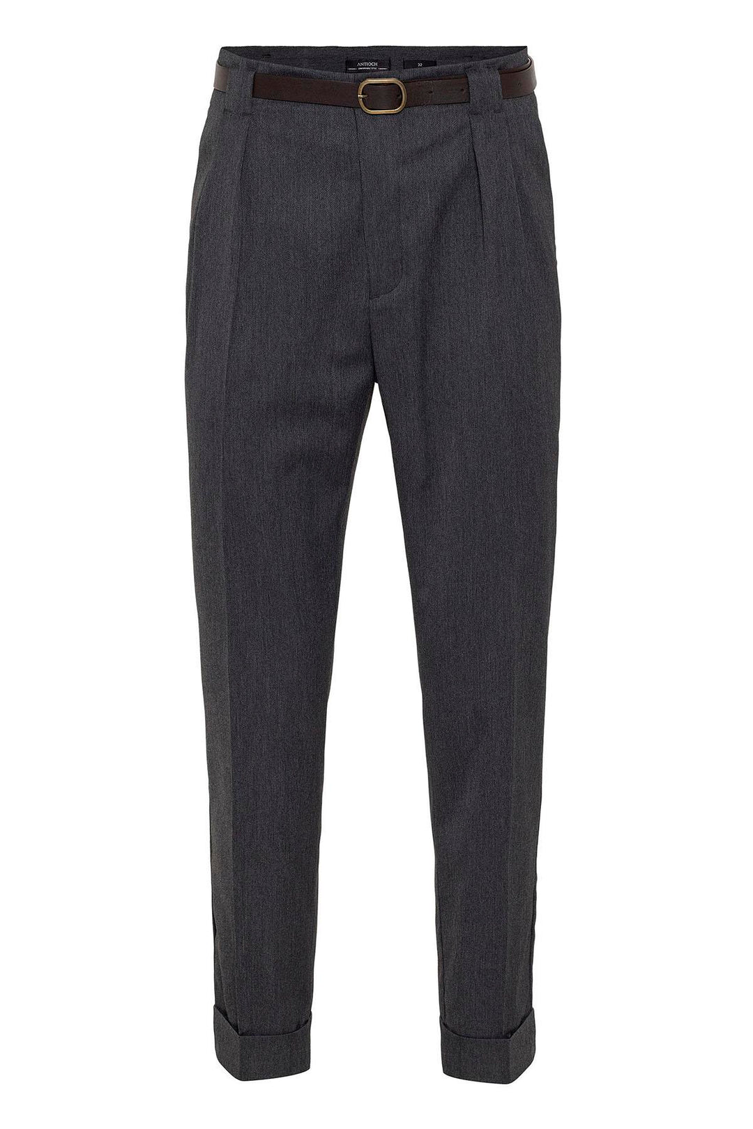 Men's Smoked Belted Double Cuff Pants - Wessi