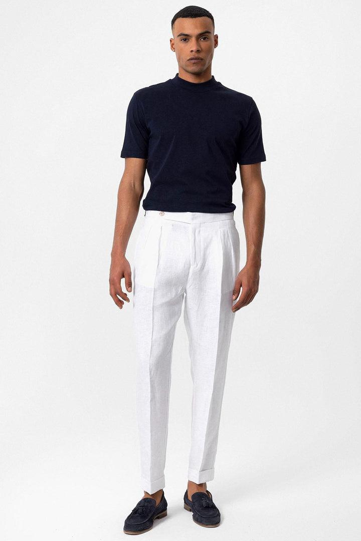 Camiseta básica azul marino slim fit hombre - Wessi