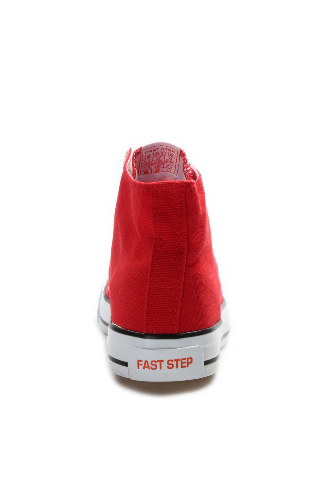 Men's Red High-Top Canvas Sneakers with White Laces - Wessi
