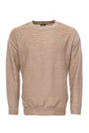 Horizontal Striped Beige Men's Sweatshirt - Wessi