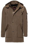 Manteau Homme Marron Clair à Capuche avec Poche - Wessi