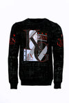 Sudadera Estampada Slim Fit Hombre Negro - Wessi