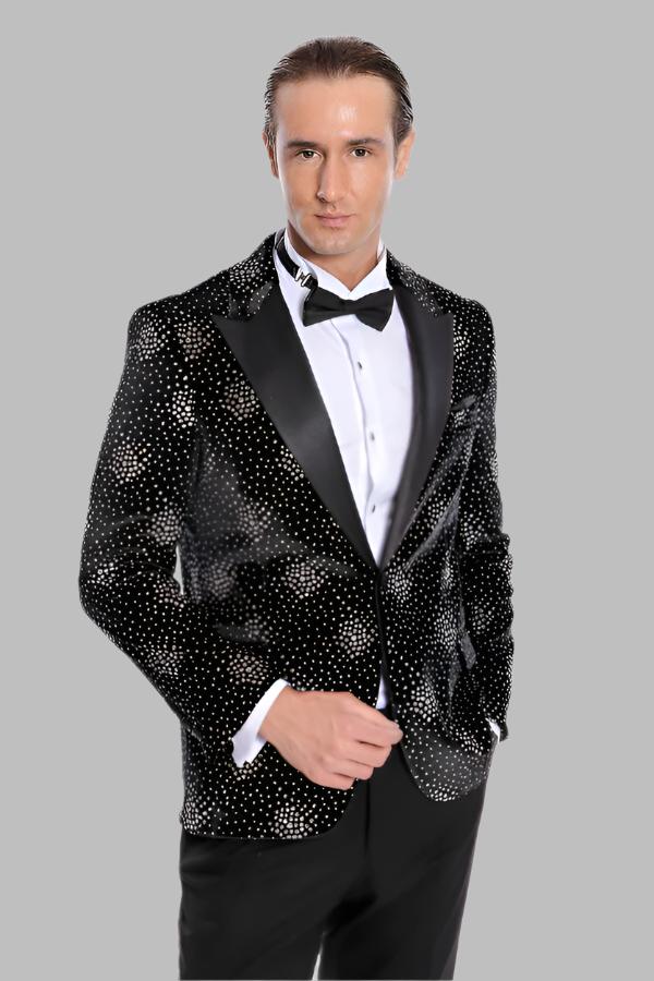 Mens Prom Blazer - Red ~ White Blazer For Homecoming main image 1