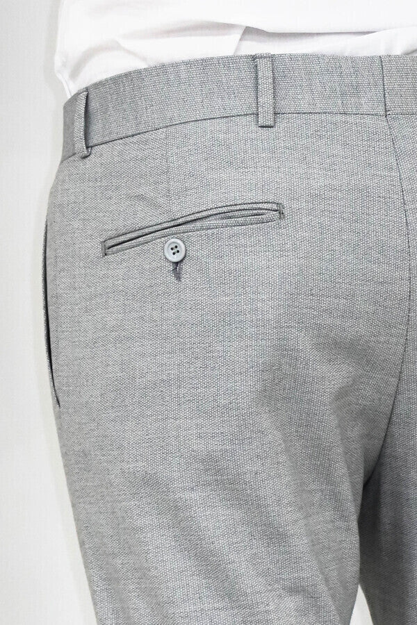 Pantalón Slim Fit Estampado Gris Hombre - Wessi