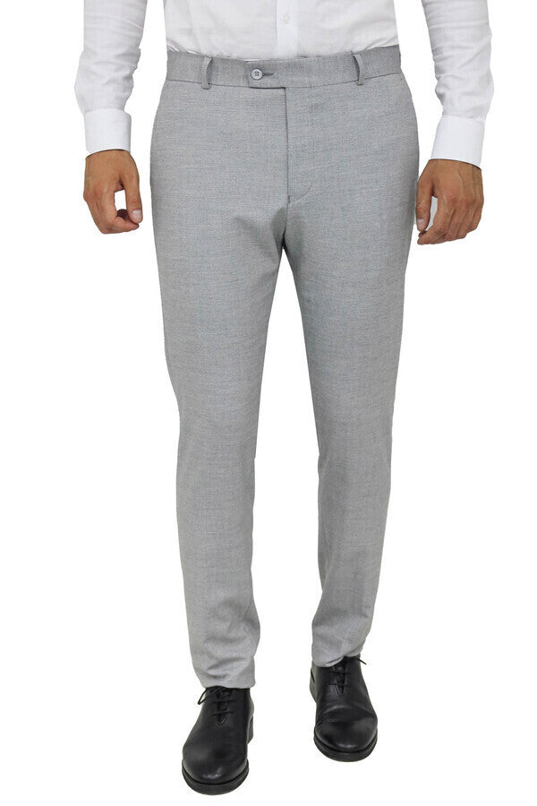 Pantalón Slim Fit Estampado Gris Hombre - Wessi