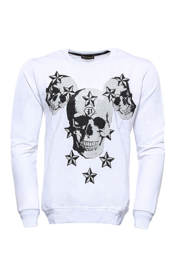 Sweatshirt with 2025 skulls