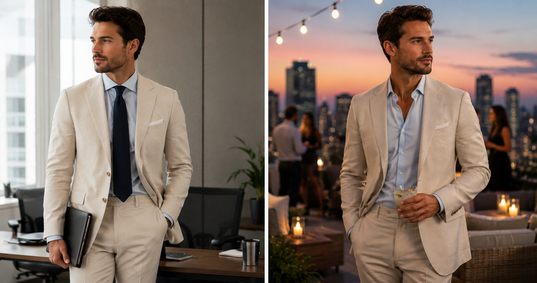 How to Transition a Summer Suit from a Day Office to a Rooftop Bar