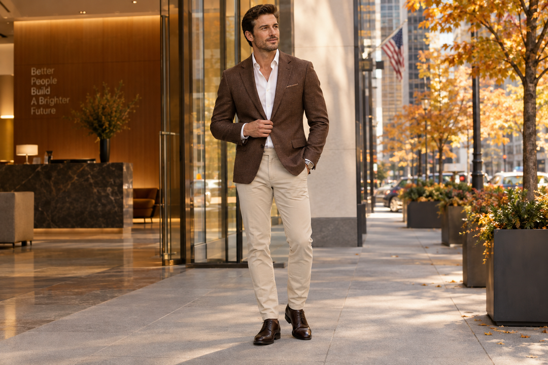 How to Style a Brown Blazer for Fall Business Casual