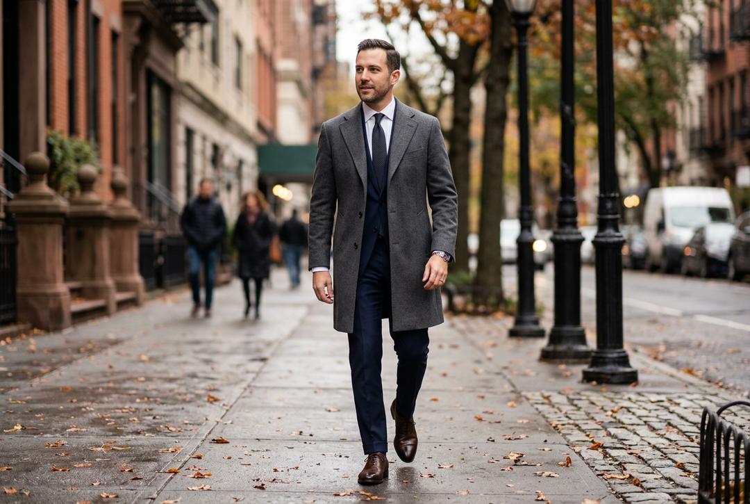 How Should a Men's Overcoat Fit Over a Suit?
