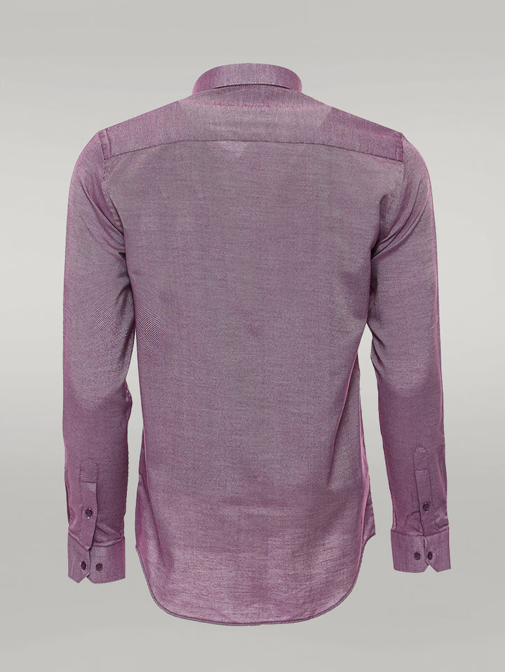 Burgundy Patterned Long Sleeve Shirt - Wessi