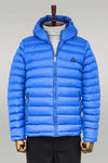 Quilted Hooded Puffer Blue Men's Coat - Wessi