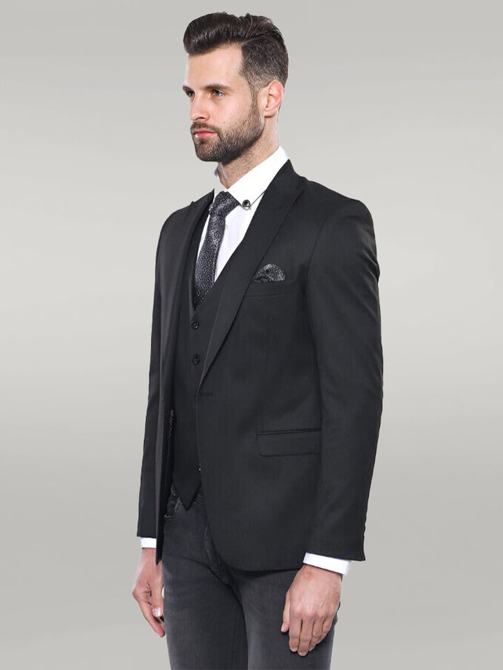 Ensemble gilet et blazer noir - Wessi