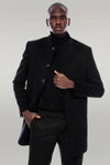 Manteau long à col mandarin pour homme | Wess