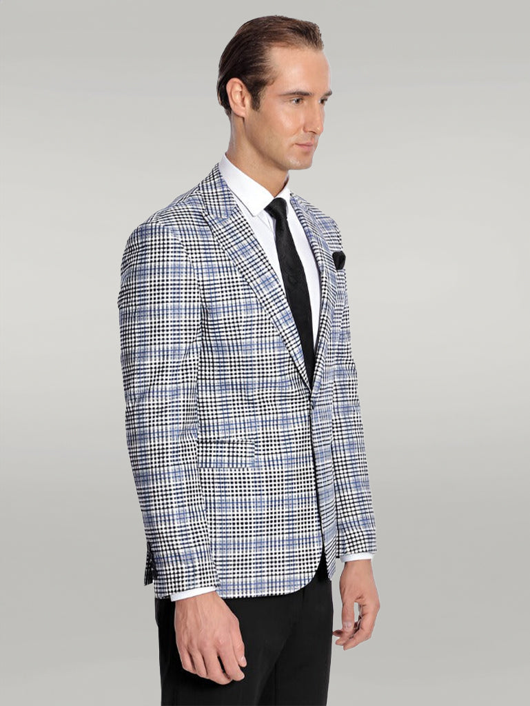 Black and white tartan blazer 2025