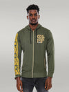 Sudadera slim fit con capucha verde oscuro - Wessi