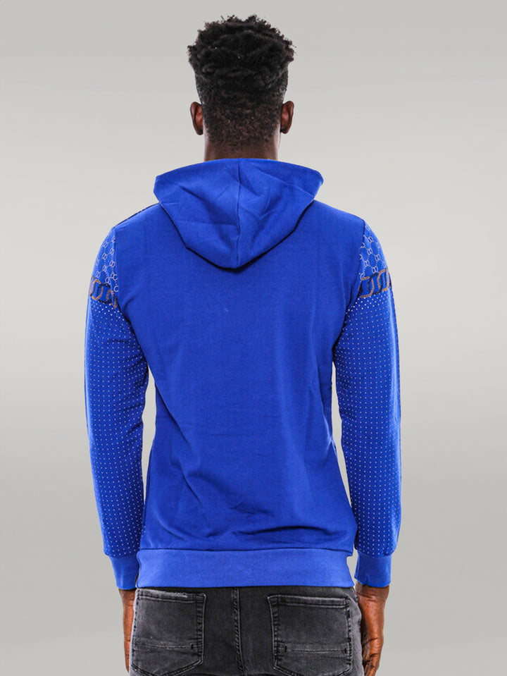 Felpa slim fit blu indaco fantasia - Wessi