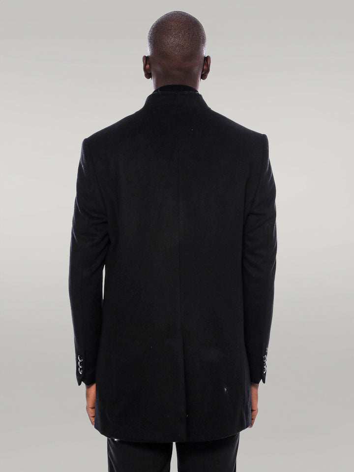 Abrigo largo de cuello mandarín para hombre | wess