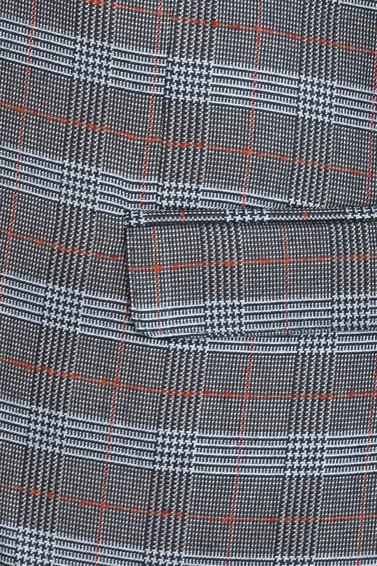 Checked Single Button Brown Men Blazer - Wessi
