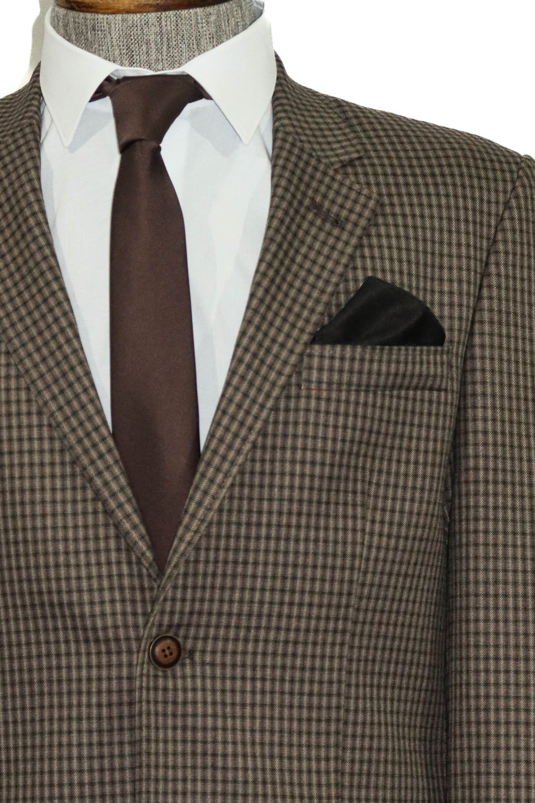 4 Drop Checkered Brown Jacket-Wessi