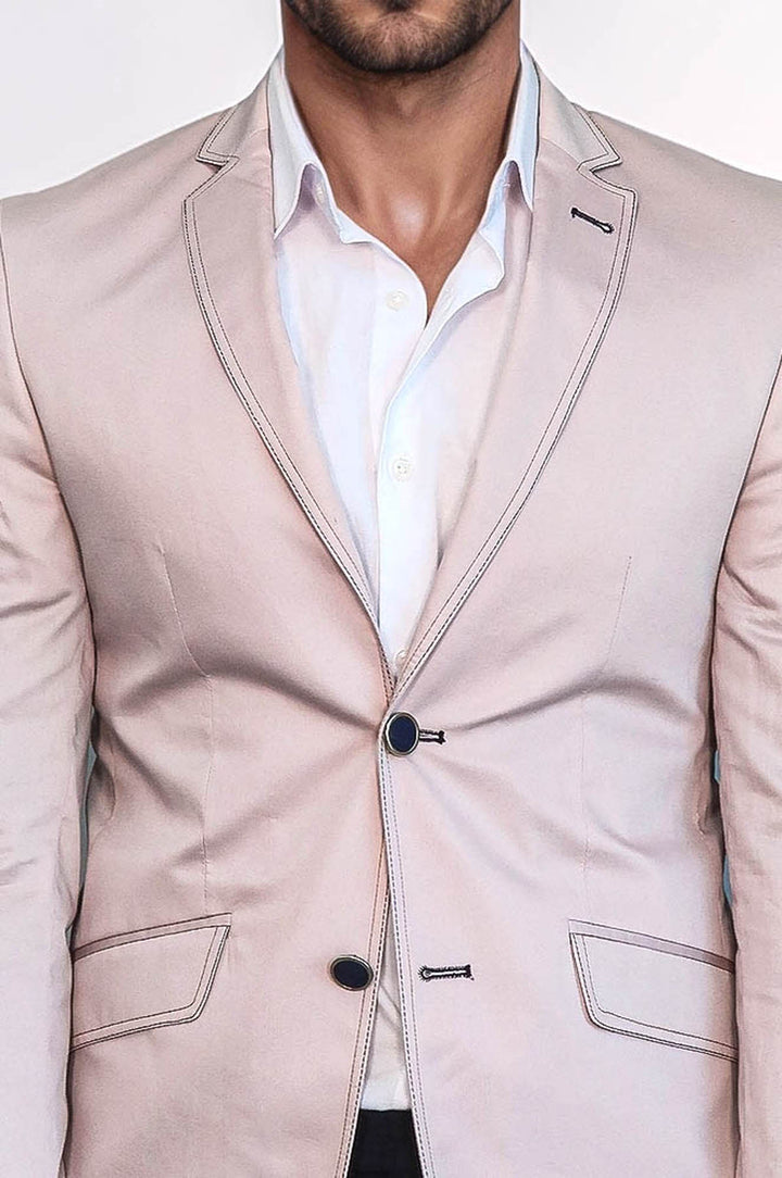 Blazer beige clair à patchs - Wessi