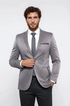 Grey Blazer With Patch Pockets | Wessi