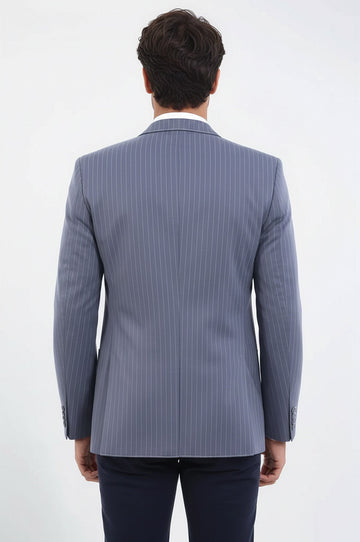 Полосатая сумка с одной прорезью и карманом, серая куртка-Wessi