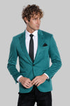 Blazer Hombre Algodón Slim Fit Liso Verde - Wessi