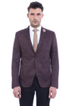 Chaqueta marrón con bolsillo y solapa mono con botones dobles-Wessi