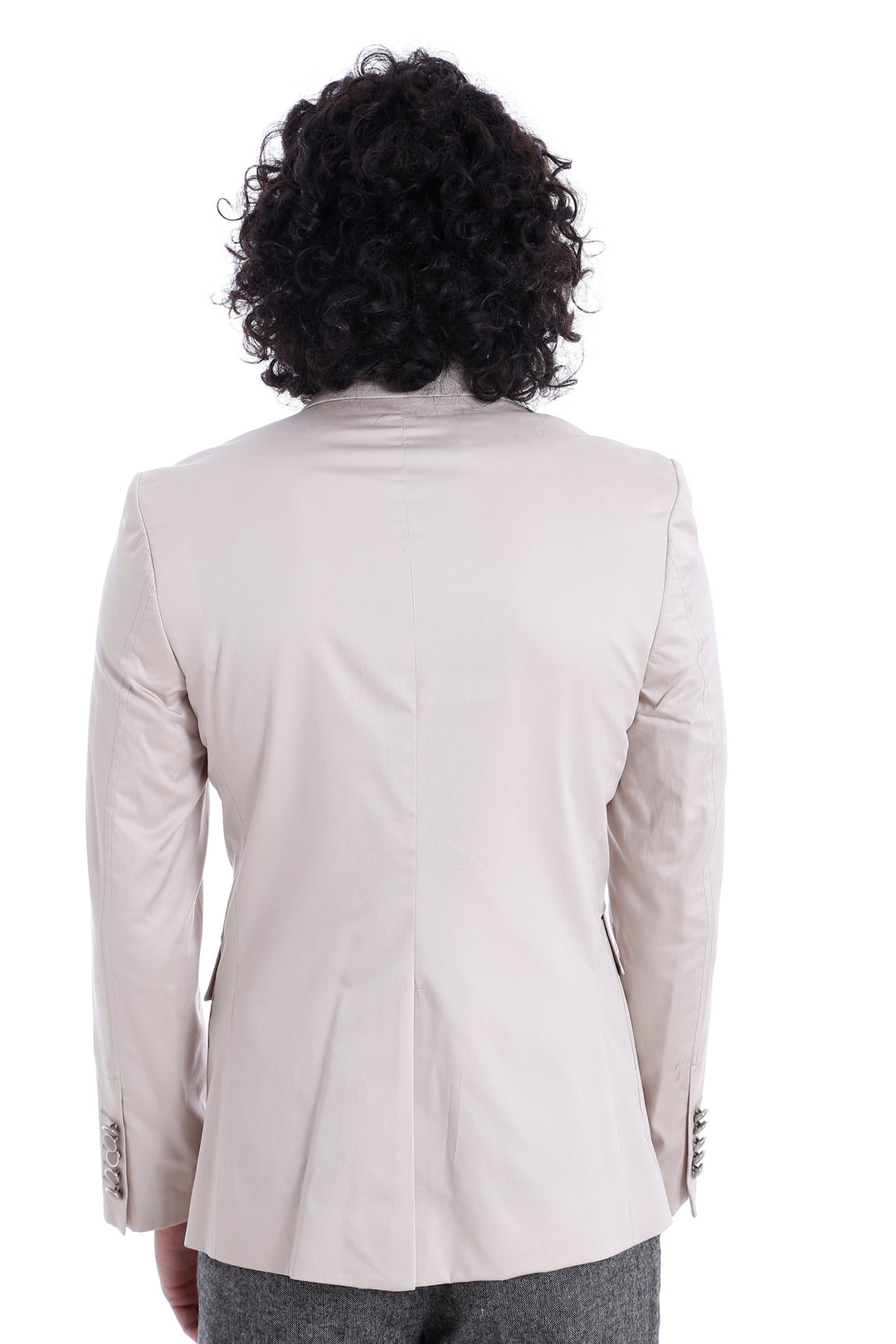 Double boutons sac poche épaule pièce crème veste-Wessi