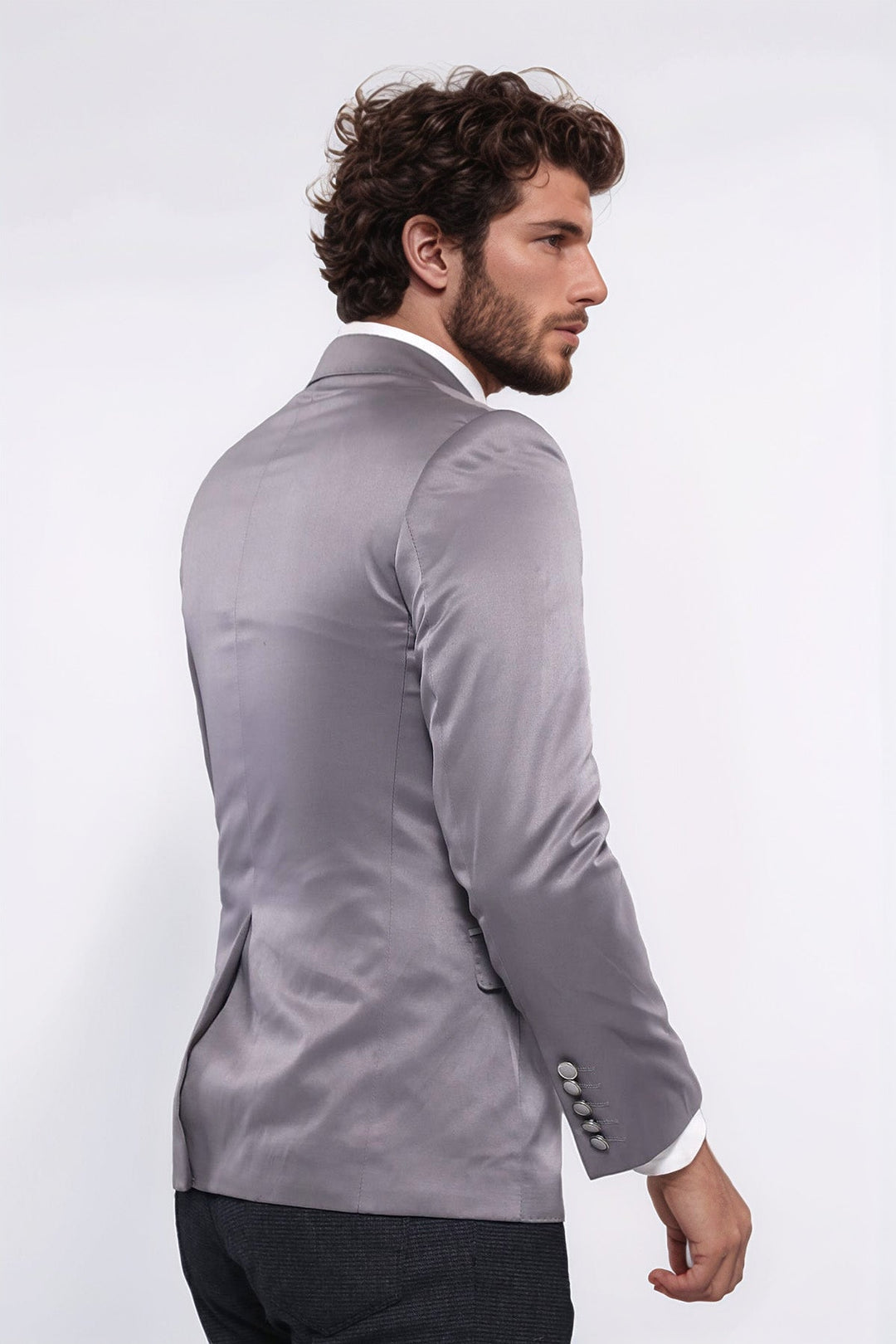 Легкая дымчатая куртка с двойными пуговицами и монолацканами, хохлатая-Wessi