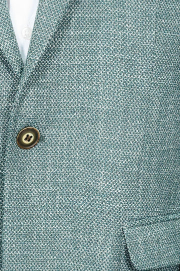 Self-Patterned Green Men's Blazer | Wessi
