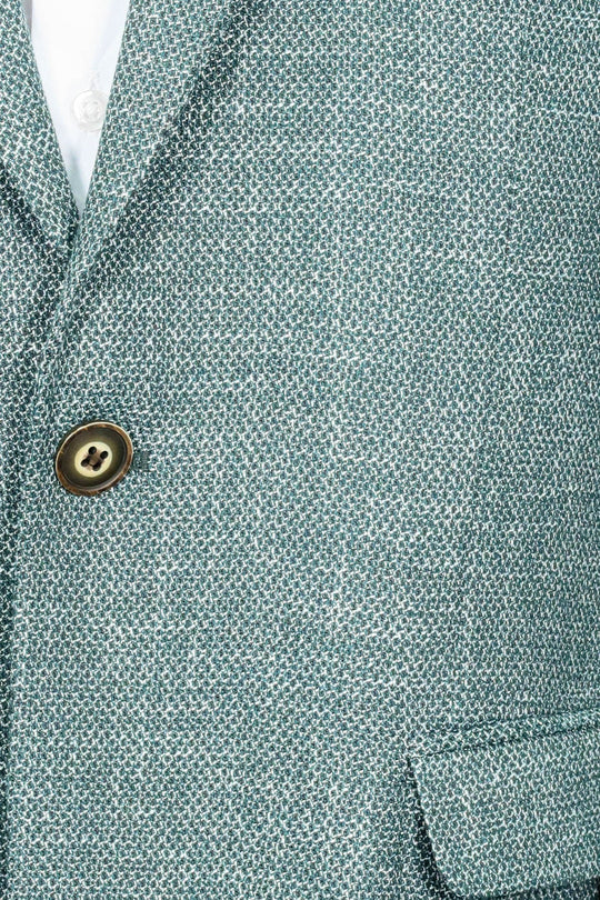 Self-Patterned Green Men's Blazer | Wessi