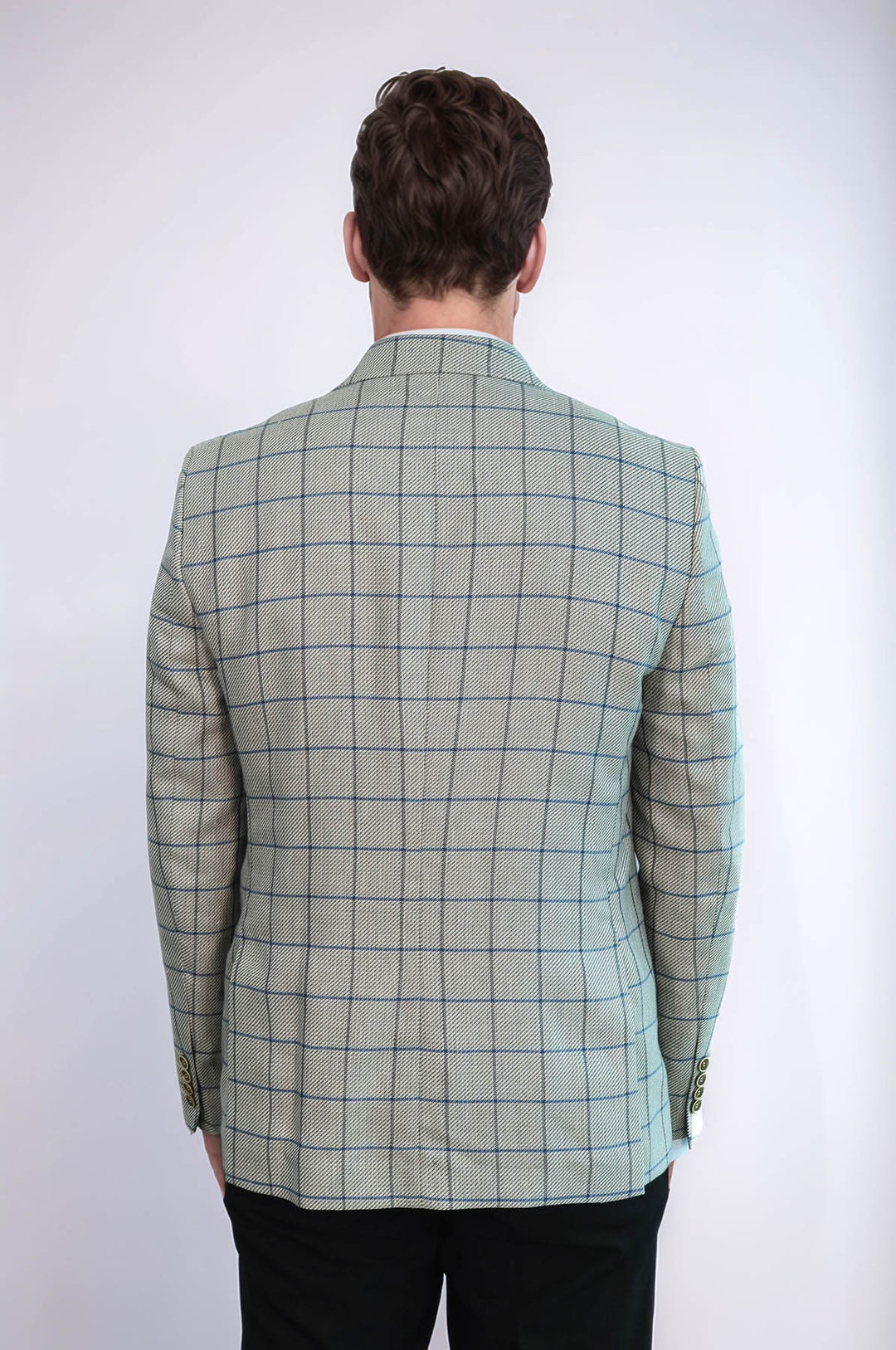 Blazer beige con colletto a punta e bottone singolo - Wessi