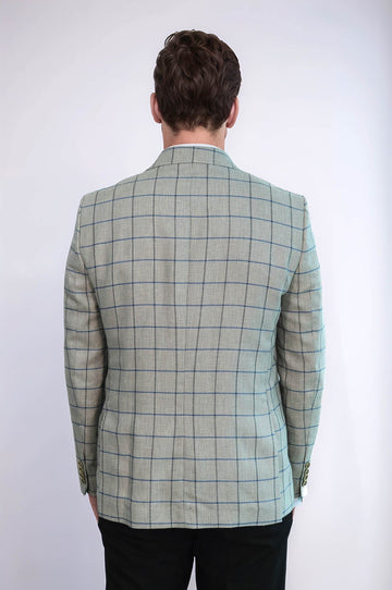 Single Button Pointed Collar Beige Blazer - Wessi