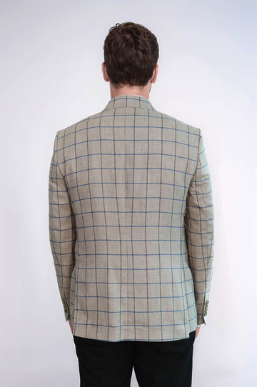 سترة بيج بياقة مدببة بزر واحد - ويسي