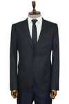 Plaid Navy Blue Jacket with Handkerchief - Wessi