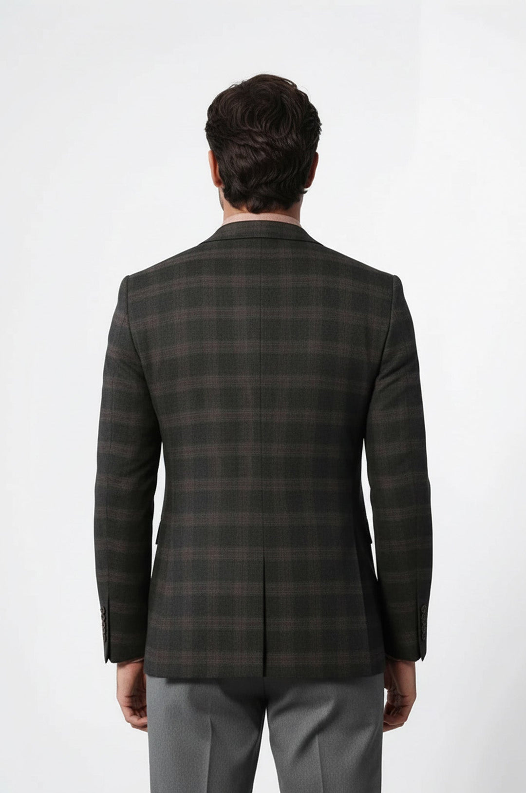 Приталенный шерстяной пиджак в клетку - Wessi