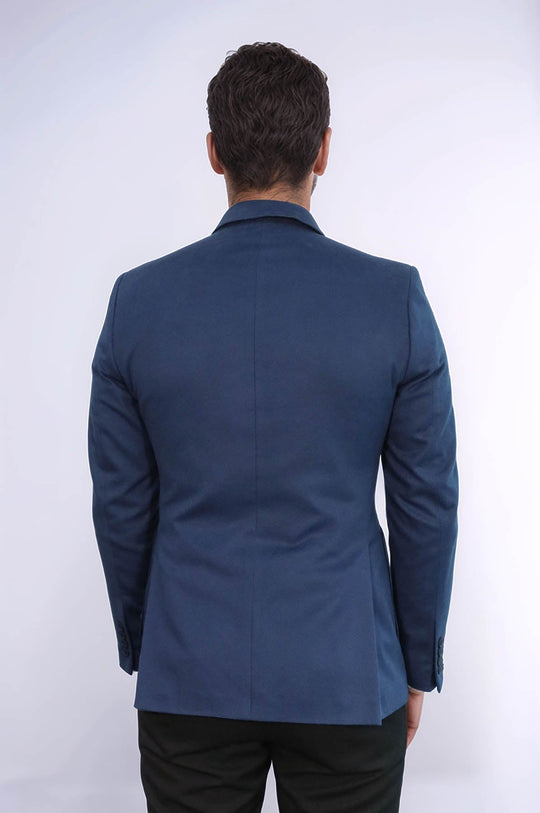 Modeled Slim Fit Navy Blue Jacket | Wessi