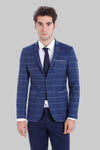 Modeled Slim Fit Navy Blue Jacket | Wessi