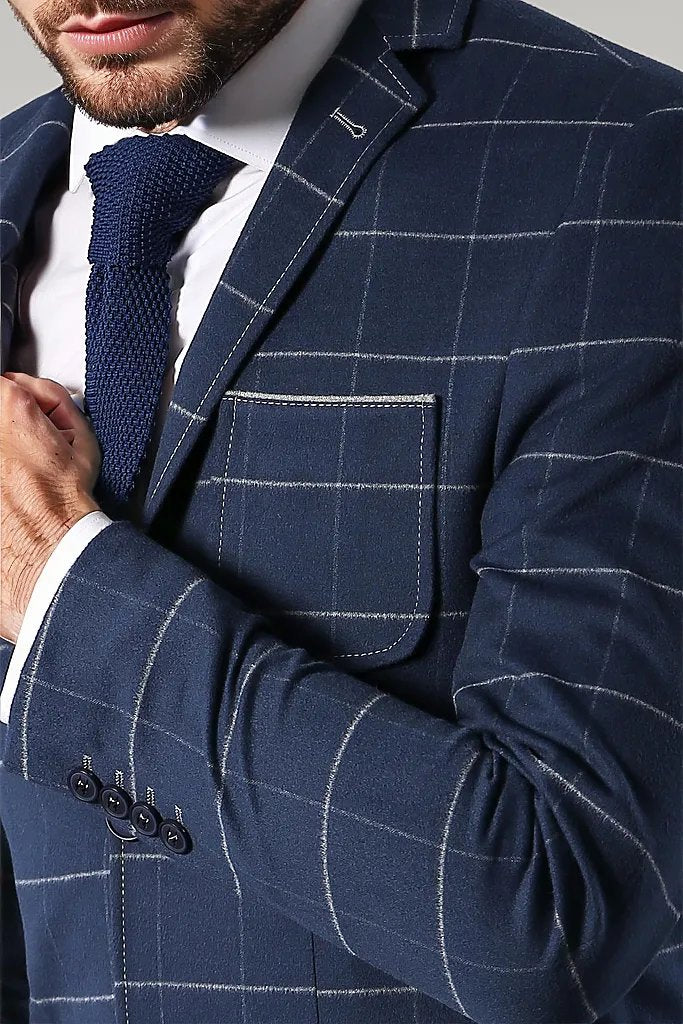 سترة زرقاء داكنة بقصّة Slim Fit | ويس