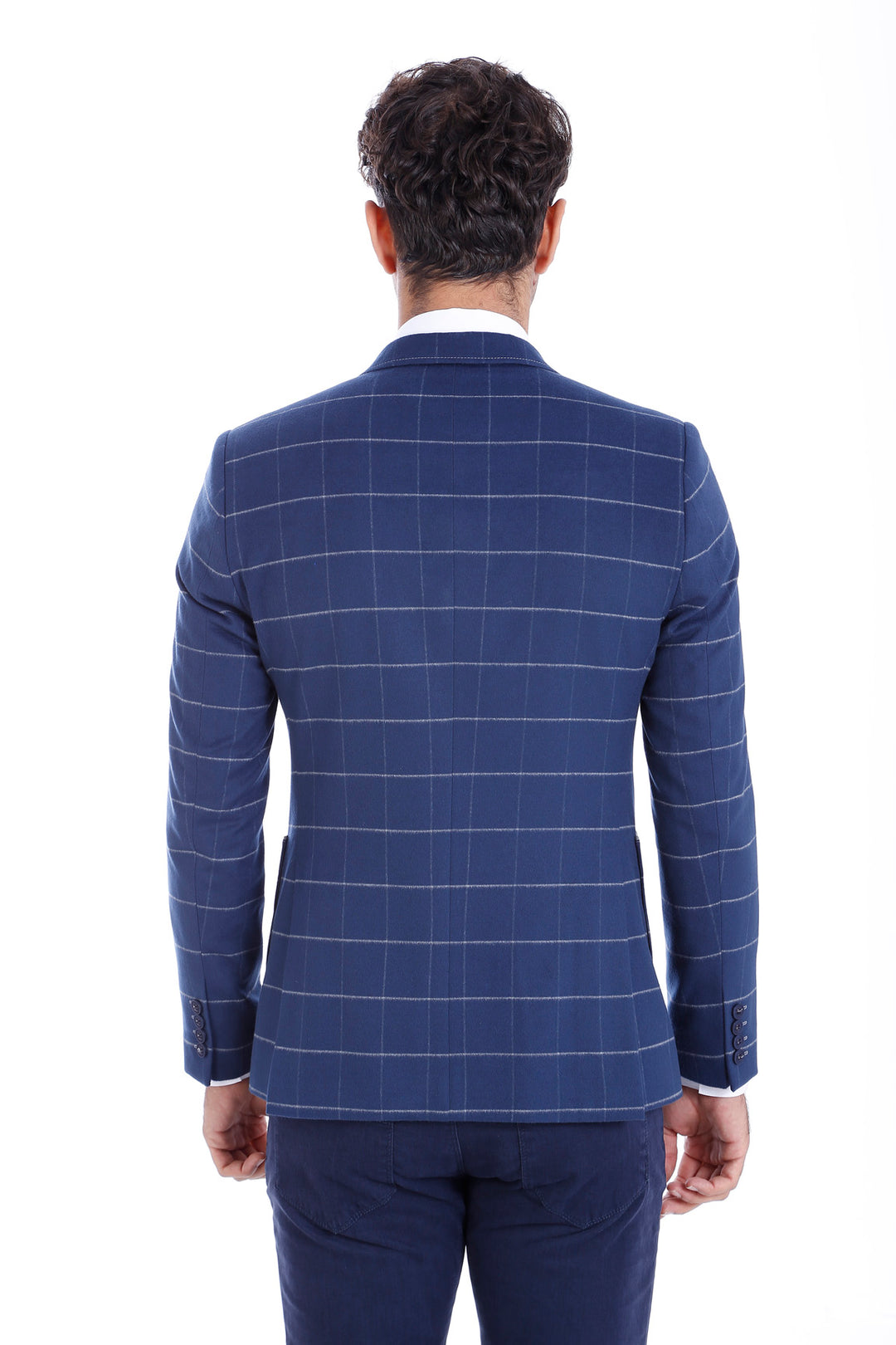 Modeled Slim Fit Navy Blue Jacket | Wessi