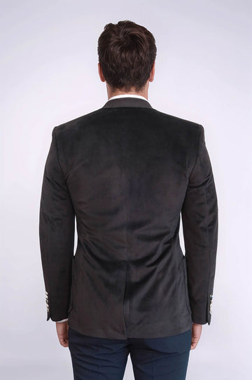 Bag Pocket Rigging Velvet Black Jacket-Wessi