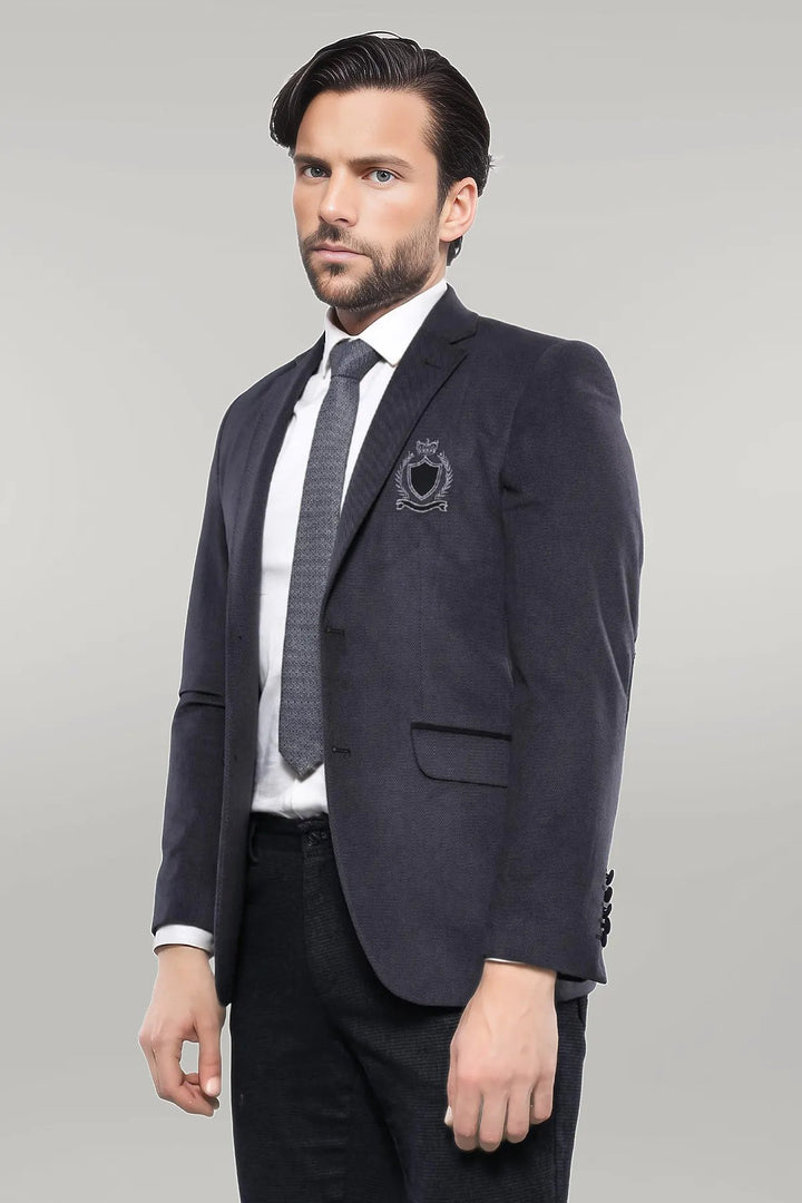 Pocket Flap Rigging Velvet Grey Jacket-Wessi