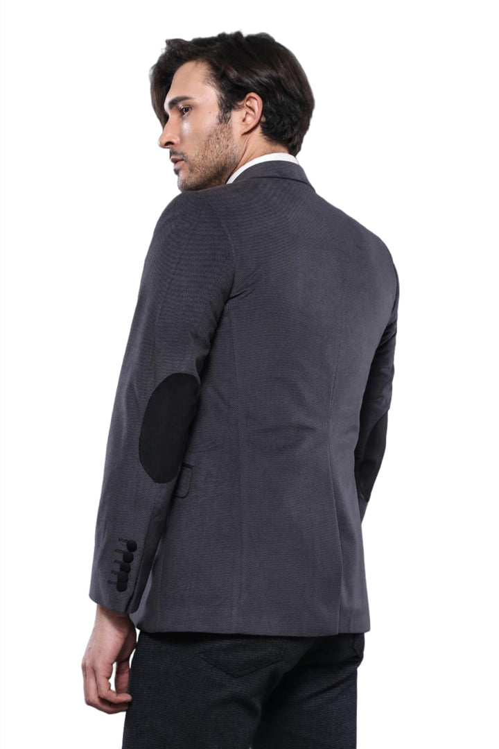 Pocket Flap Rigging Velvet Grey Jacket-Wessi
