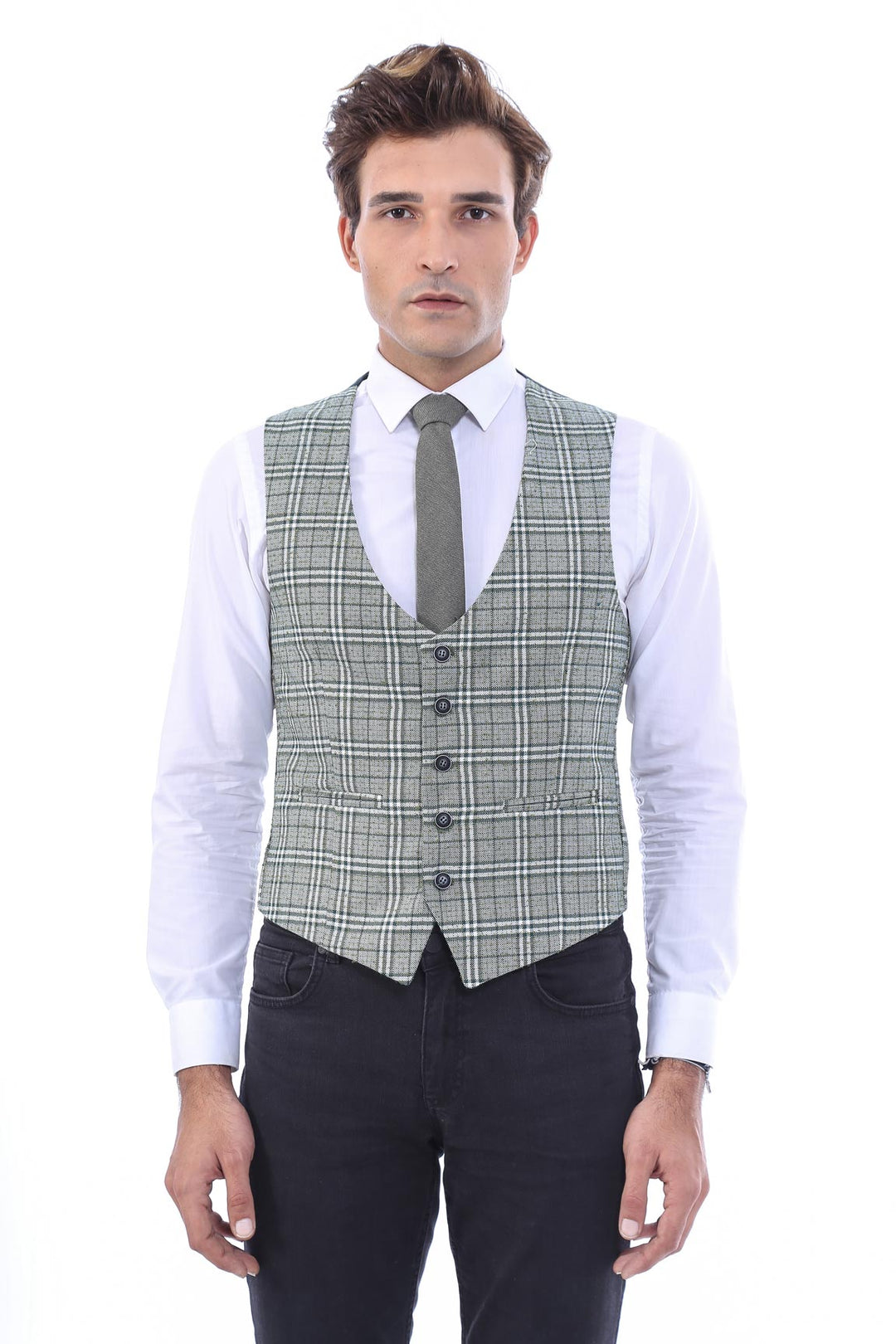 Ensemble Blazer et Gilet à Carreaux - Wessi