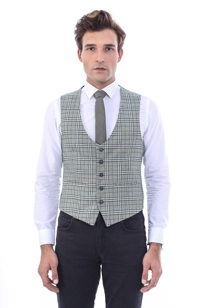 Ensemble Blazer et Gilet à Carreaux - Wessi