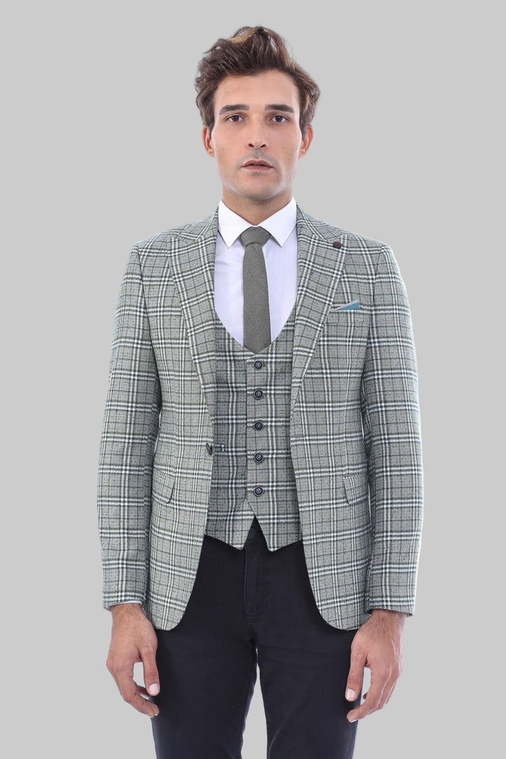 Ensemble Blazer et Gilet à Carreaux - Wessi