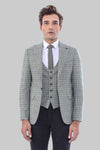 Set of Plaid Blazer and Vest - Wessi