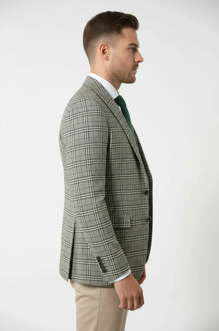 Conjunto de chaqueta y chaleco a cuadros - Wessi