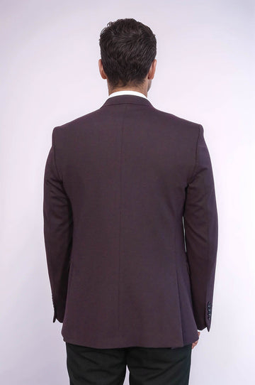 Completo blazer gilet bordeaux semplice | Wess